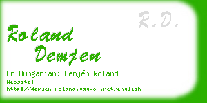 roland demjen business card