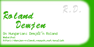 roland demjen business card